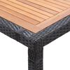 vidaXL Τραπέζι Κήπου Μαύρο 200x150x74 εκ. Συνθετικό Ρατάν/Ξύλο Ακακίας