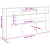 vidaXL Κεφαλάρι Με Αποθηκευτικό Χώρο 200x19x103,5 εκ. Επεξ. Ξύλο