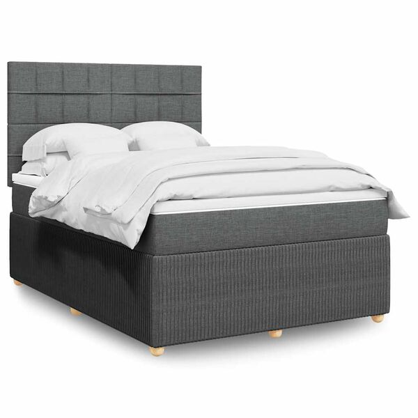 vidaXL &Kappa;&rho;&epsilon;&beta;ά&tau;&iota; Boxspring &mu;&epsilon; &Sigma;&tau;&rho;ώ&mu;&alpha; &Sigma;&kappa;&omicron;ύ&rho;&omicron; &Gamma;&kappa;&rho;&iota; 160x200 &epsilon;&kappa; &Upsilon;&phi;&alpha;&sigma;&mu;ά&tau;&iota;&nu;&omicron;