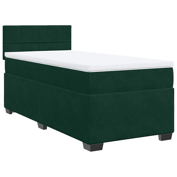vidaXL &Kappa;&rho;&epsilon;&beta;ά&tau;&iota; Boxspring &mu;&epsilon; &Sigma;&tau;&rho;ώ&mu;&alpha; &Sigma;&kappa;&omicron;ύ&rho;&omicron; &Pi;&rho;ά&sigma;&iota;&nu;&omicron; 90x190 &epsilon;&kappa;. &Beta;&epsilon;&lambda;&omicron;ύ&delta;&iota;&nu;&omicron;