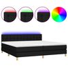vidaXL &Kappa;&rho;&epsilon;&beta;ά&tau;&iota; Boxspring &mu;&epsilon; &Sigma;&tau;&rho;ώ&mu;&alpha; & LED &Mu;&alpha;ύ&rho;&omicron; 200x200 &epsilon;&kappa;. &Upsilon;&phi;&alpha;&sigma;&mu;ά&tau;&iota;&nu;&omicron;