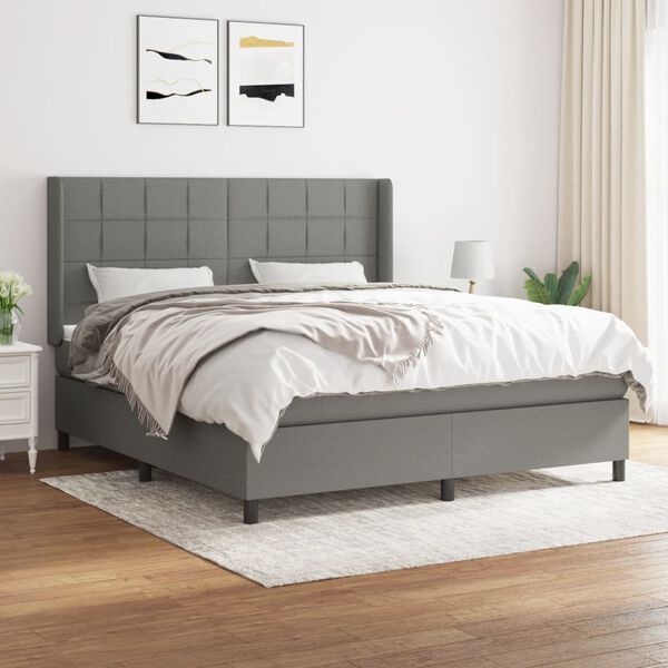 vidaXL &Kappa;&rho;&epsilon;&beta;ά&tau;&iota; Boxspring &mu;&epsilon; &Sigma;&tau;&rho;ώ&mu;&alpha; &Sigma;&kappa;&omicron;ύ&rho;&omicron; &Gamma;&kappa;&rho;&iota; 180x200 &epsilon;&kappa; &Upsilon;&phi;&alpha;&sigma;&mu;ά&tau;&iota;&nu;