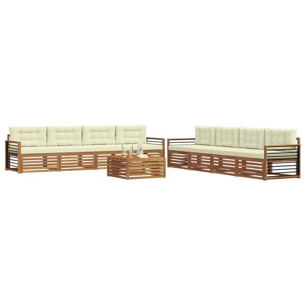 vidaXL &Sigma;&epsilon;&iota;&rho;ά &Kappa;&alpha;&nu;&alpha;&pi;έ &Epsilon;&xi;&omega;&tau;&epsilon;&rho;&iota;&kappa;&omicron;ύ &mu;&epsilon; &mu;&alpha;&xi;&iota;&lambda;ά&rho;&iota; 9 pcs &Phi;&upsilon;&sigma;&iota;&kappa;ό &kappa;&alpha;&iota; &Kappa;&rho;έ&mu;&alpha;