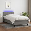 vidaXL &Kappa;&rho;&epsilon;&beta;ά&tau;&iota; Boxspring &mu;&epsilon; &Sigma;&tau;&rho;ώ&mu;&alpha; & LED &Sigma;&kappa;.&Gamma;&kappa;&rho;&iota; 100x200 &epsilon;&kappa; &Upsilon;&phi;&alpha;&sigma;&mu;ά&tau;&iota;&nu;&omicron;