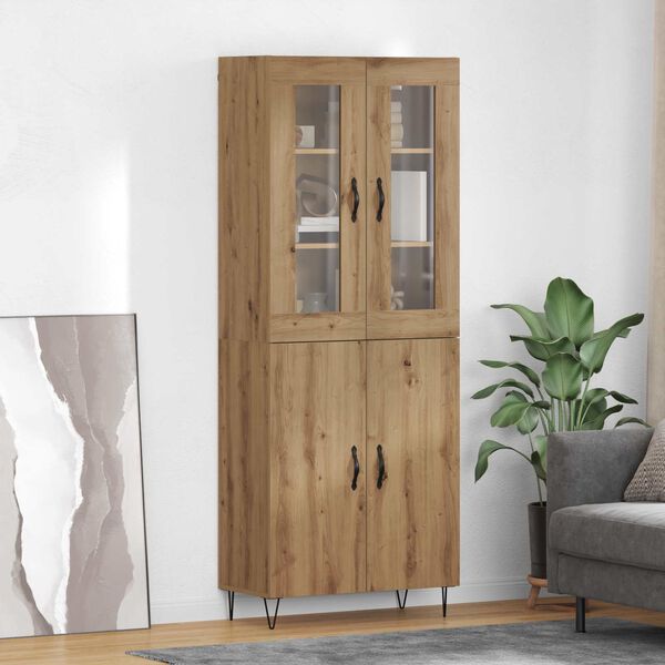 vidaXL Highboard Artisan Oak 69,5 x 34 x 180 &epsilon;&kappa;. &Epsilon;&pi;&epsilon;&xi;&epsilon;&rho;&gamma;&alpha;&sigma;&mu;έ&nu;&omicron; &xi;ύ&lambda;&omicron;