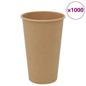 vidaXL Χάρτινα κύπελλα καφέ 1000 τεμάχια 16oz 400ml καφέ