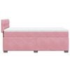 vidaXL Κρεβάτι Boxspring με Στρώμα Ροζ 100x200 εκ. Βελούδινο