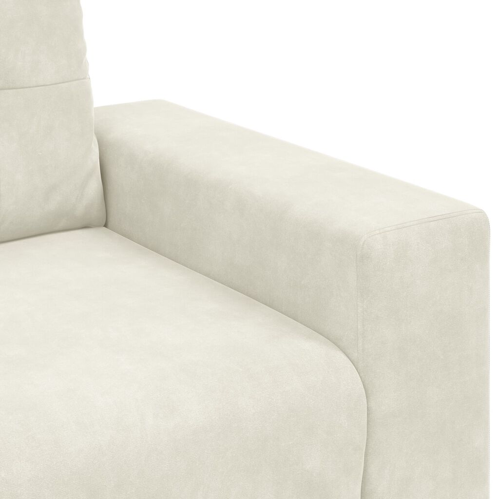 vidaXL Καναπές Loveseat Κρεμ 120 εκ Βελούδο