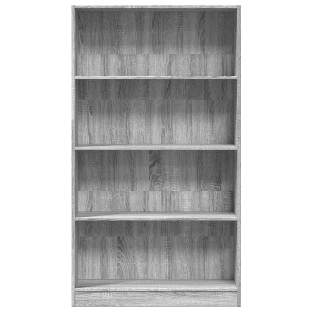 vidaXL Βιβλιοθήκη Γκρι Sonoma 80x24x143 εκ. από Επεξεργασμένο Ξύλο