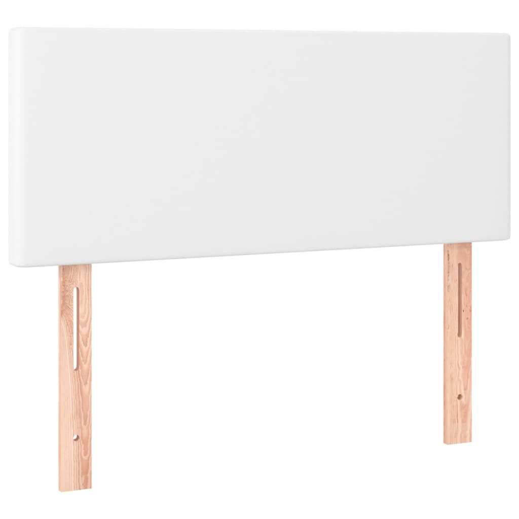 vidaXL Κρεβάτι Boxspring με Στρώμα Λευκό 80 x 200 εκ. Συνθετικό Δέρμα