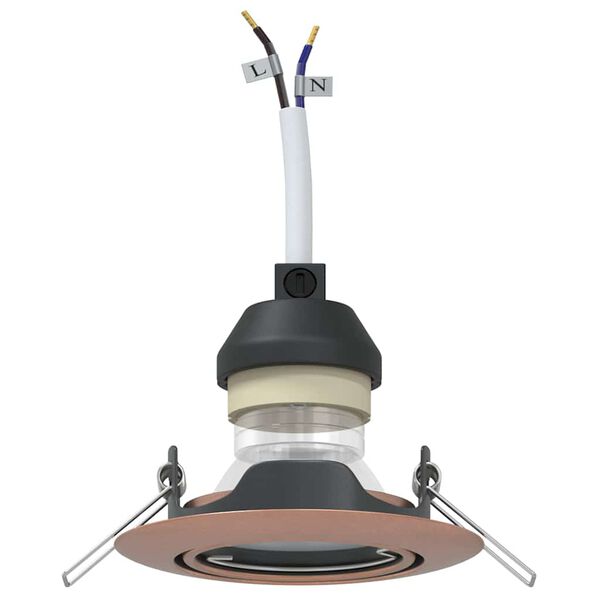 vidaXL Spotlights με προβολείς 6 pcs Χάλκινο 9 x 9 εκ. Μέταλλο