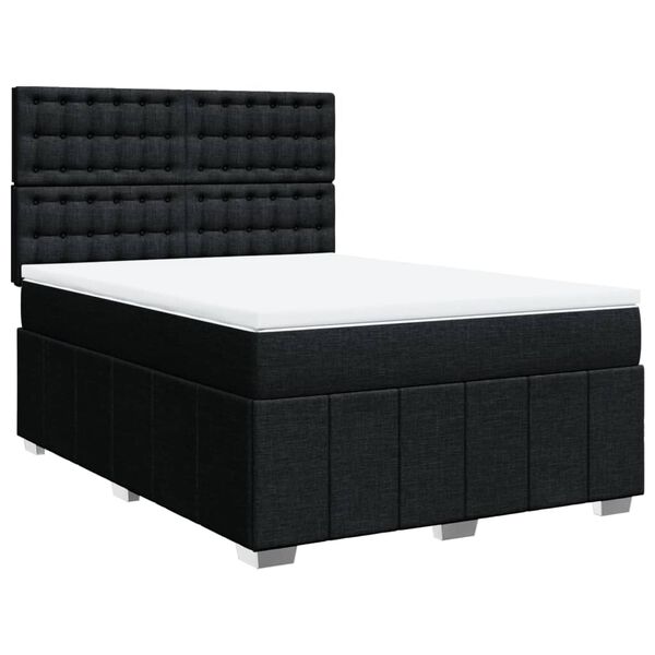 vidaXL &Kappa;&rho;&epsilon;&beta;ά&tau;&iota; Boxspring &mu;&epsilon; &Sigma;&tau;&rho;ώ&mu;&alpha; &Mu;&alpha;ύ&rho;&omicron; 140x200 &epsilon;&kappa;. &Upsilon;&phi;&alpha;&sigma;&mu;ά&tau;&iota;&nu;&omicron;