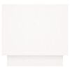 vidaXL Κομοδίνο Λευκό 35 x 34 x 32 εκ. από Μασίφ Ξύλο Πεύκου