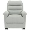 vidaXL Πολυθρόνα Μασάζ με Ανύψωση Ανοιχτό Γκρι Βελούδινη
