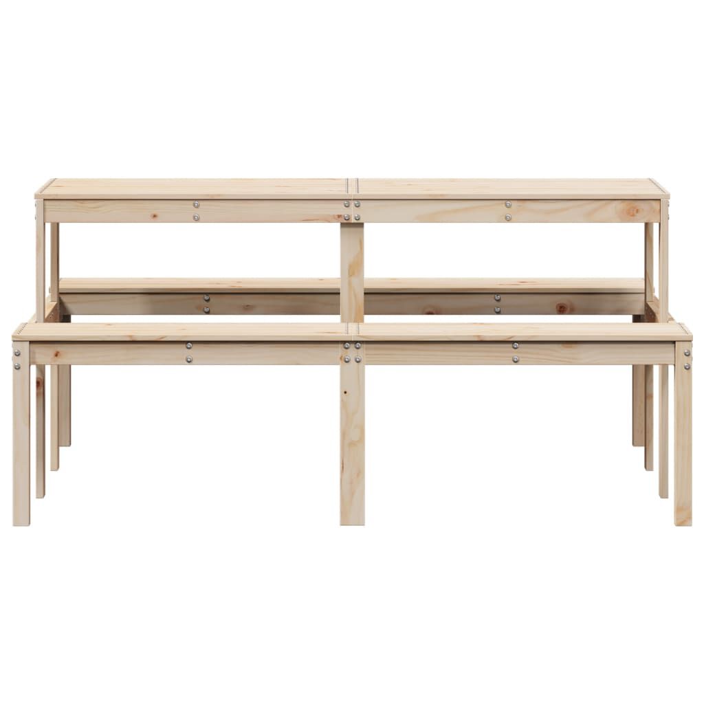 vidaXL Τραπέζι Πικνίκ 160 x 134 x 75 εκ. από Μασίφ Ξύλο Πεύκου