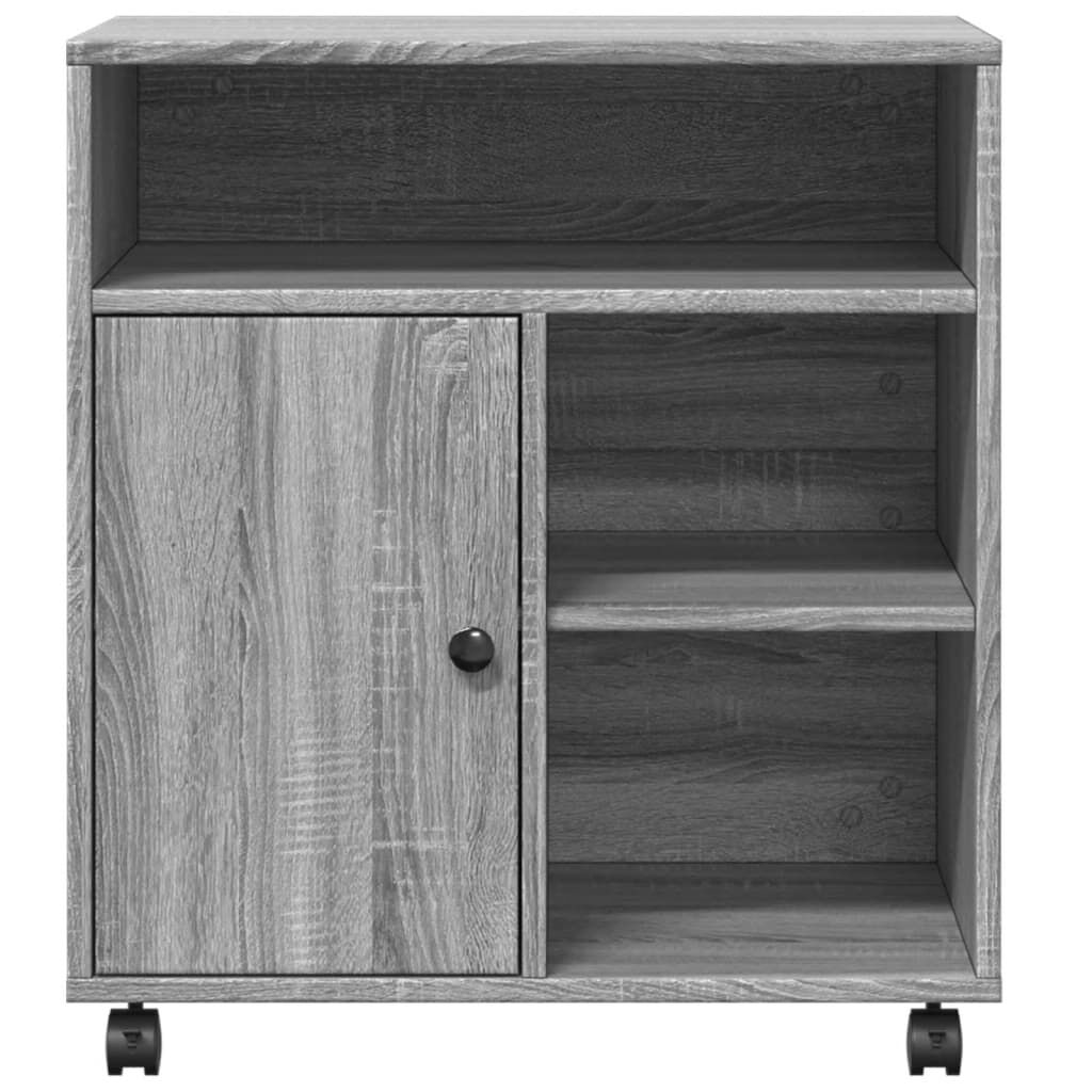 vidaXL Βάση Εκτυπωτή με Ρόδες Γκρι Sonoma 60x50x67 εκ.