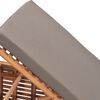 vidaXL Ξαπλώστρα από Μασίφ Ξύλο Teak με Σκούρο Γκρι Μαξιλάρι