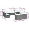 vidaXL Σαλόνι Κήπου 13 Τεμαχίων Γκρι από Συνθετικό Ρατάν με Μαξιλάρια