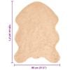 vidaXL Ψεύτικο Δέρμα Προβάτου Χαλί Μπεζ 80 x 120 cm Πολυεστέρας