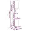 vidaXL Ντουλάπι μπάνιου Δρυς τεχνίτης 30x30x190 cm Κατασκευασμένο ξύλο