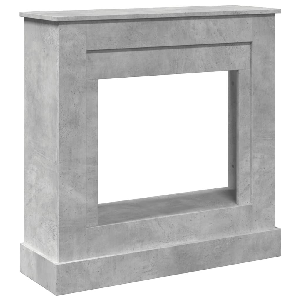 vidaXL Πλαίσιο Τζακιού Γκρι Σκυρ. 90x30x90 εκ. από Επεξ. Ξύλο