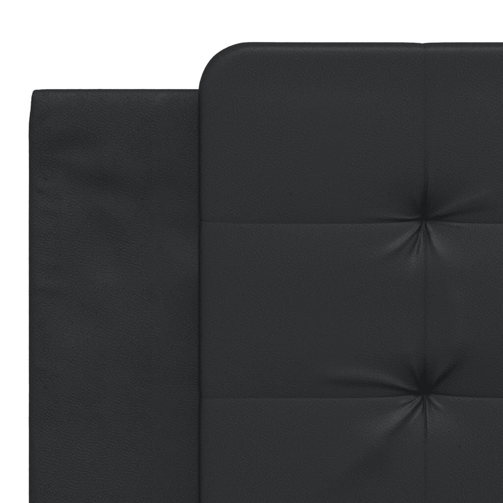 vidaXL Πλαίσιο Κρεβατιού με LED Μαύρο 180x200 εκ. Συνθετικό Δέρμα