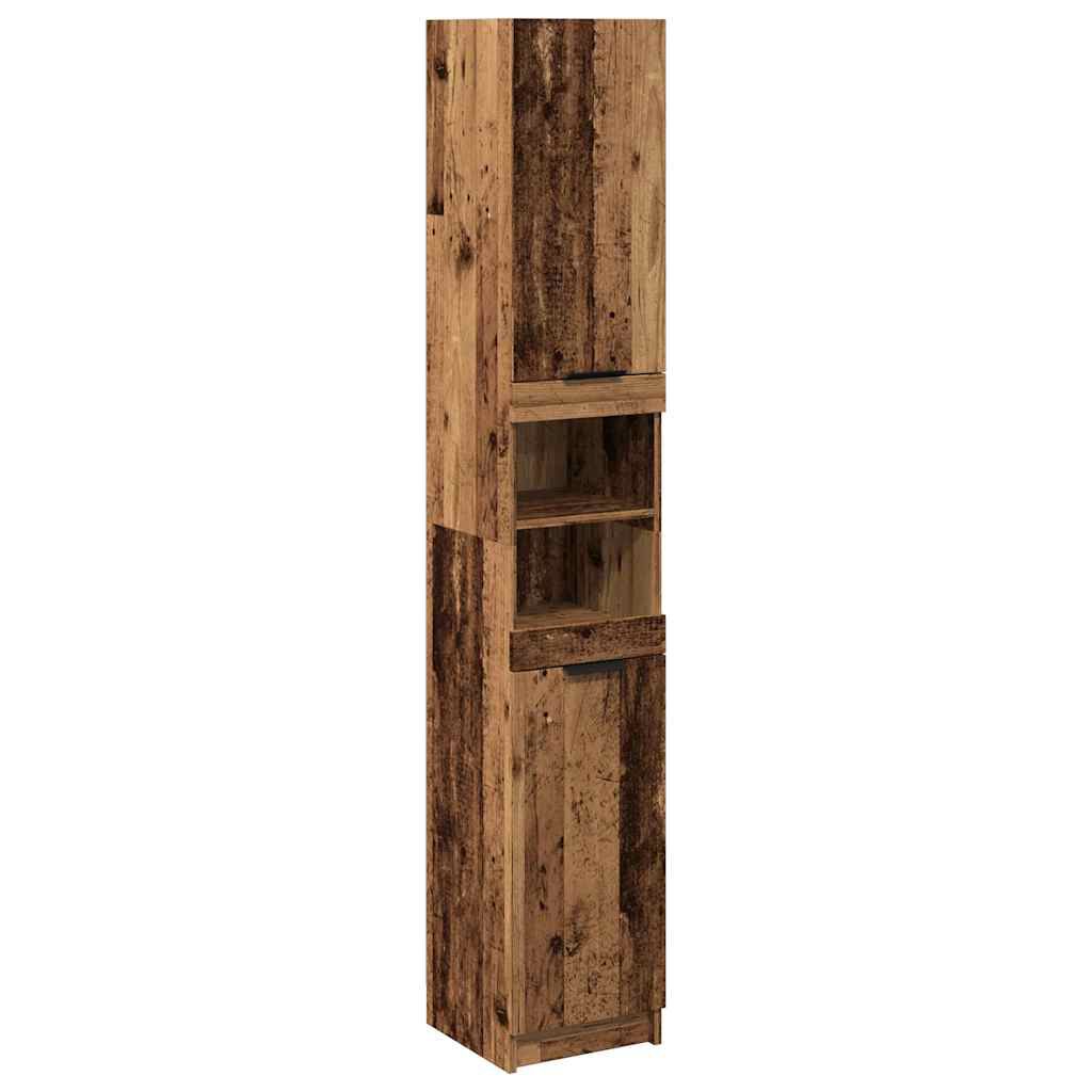 vidaXL Ντουλάπι μπάνιου Παλιό ξύλο 32x34x188,5 cm Κατασκευασμένο ξύλο