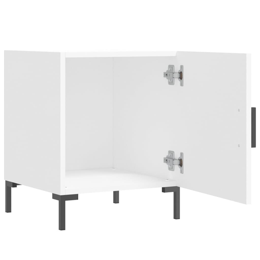 vidaXL Κομοδίνο Λευκό 40 x 40 x 50 εκ. από Επεξεργασμένο Ξύλο