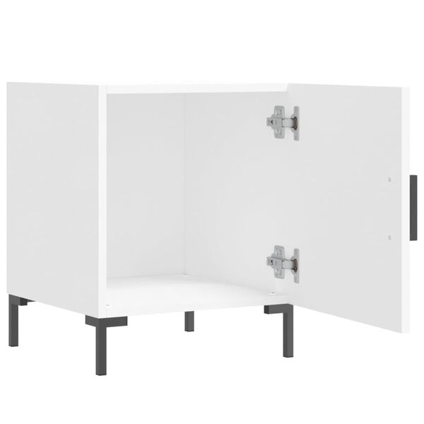 vidaXL Κομοδίνο Λευκό 40 x 40 x 50 εκ. από Επεξεργασμένο Ξύλο
