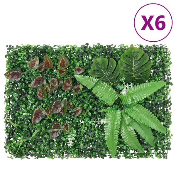  vidaXL Φράχτης 6 τεμ. Πράσινος 40 x 60 εκ. από Τεχνητό Φυτό