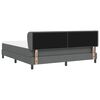vidaXL Κρεβάτι box spring με στρώμα Σκούρο γκρι 180 x 200 cm ύφασμα