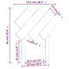 vidaXL Κεφαλάρι Κρεβατιού Μαύρο 72,5 x 3 x 81 εκ. Μασίφ Ξύλο Πεύκου