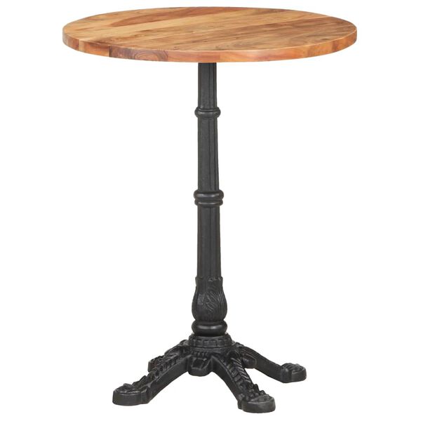 vidaXL Τραπέζι Bistro Ø60 x 76 εκ. Μασίφ Ξύλο Ακακίας
