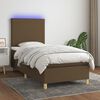 vidaXL &Kappa;&rho;&epsilon;&beta;ά&tau;&iota; Boxspring &mu;&epsilon; &Sigma;&tau;&rho;ώ&mu;&alpha; & LED &Sigma;&kappa;.&Kappa;&alpha;&phi;έ 100x200 &epsilon;&kappa; &Upsilon;&phi;&alpha;&sigma;&mu;ά&tau;&iota;&nu;&omicron;