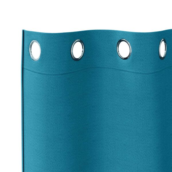 vidaXL Κουρτίνες με κουρτίνες 2 pcs Τιρκουάζ 225 x 140 εκ. Πολυεστέρας