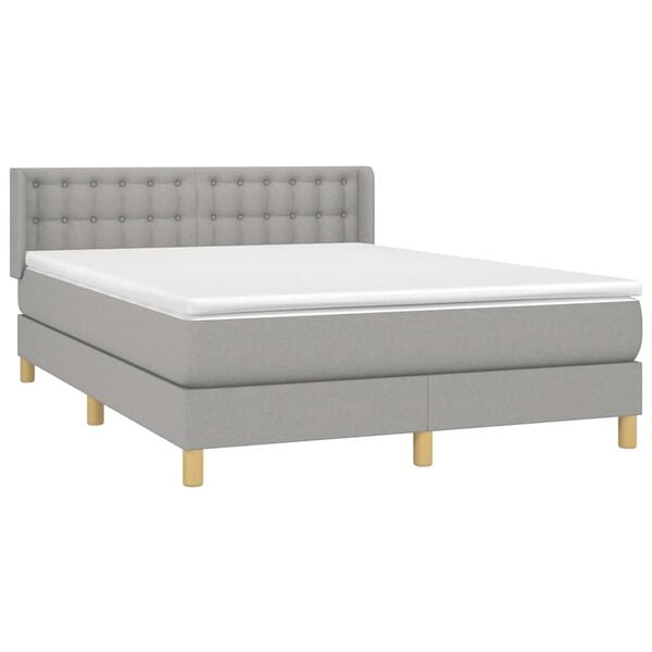 vidaXL &Kappa;&rho;&epsilon;&beta;ά&tau;&iota; Boxspring &mu;&epsilon; &Sigma;&tau;&rho;ώ&mu;&alpha; &Alpha;&nu;&omicron;&iota;&chi;&tau;ό &Gamma;&kappa;&rho;&iota; 140x200 &epsilon;&kappa;. &Upsilon;&phi;&alpha;&sigma;&mu;ά&tau;&iota;&nu;&omicron;
