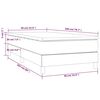 vidaXL Κρεβάτι Boxspring με Στρώμα Ανοιχτό Γκρι 90x200 εκ. Υφασμάτινο