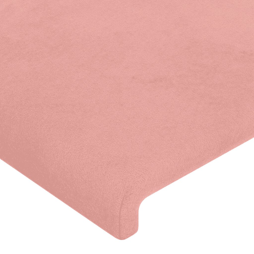 vidaXL Κρεβάτι Boxspring με Στρώμα Ροζ 140x190 εκ. Βελούδινο