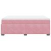 vidaXL Κρεβάτι Boxspring με Στρώμα Ροζ 140x190 εκ. Βελούδινο