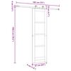 vidaXL Συρόμενη Πόρτα ORKDAL Καφέ 61 x 198.5 εκ. Ξύλο και μέταλλο