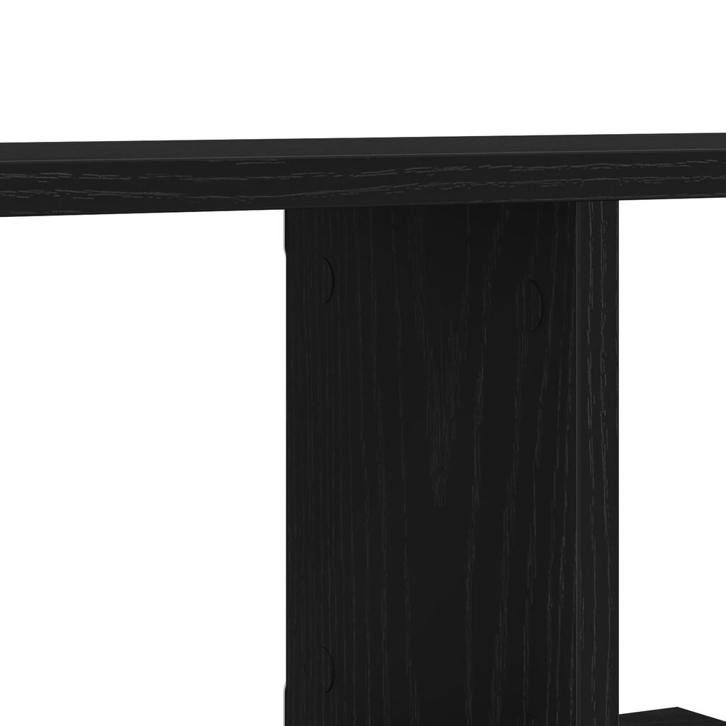 vidaXL Τοίχου Ράφα TV Μαύρη Βελανιδιά 125x18x23 εκ Επεξεργασμένο Ξύλο
