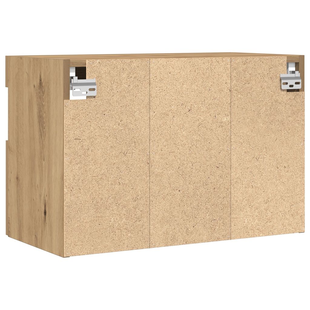 vidaXL Ντουλάπα Τοίχου για TV με LED Φώτα Artisan Oak 60x30x40 εκ.