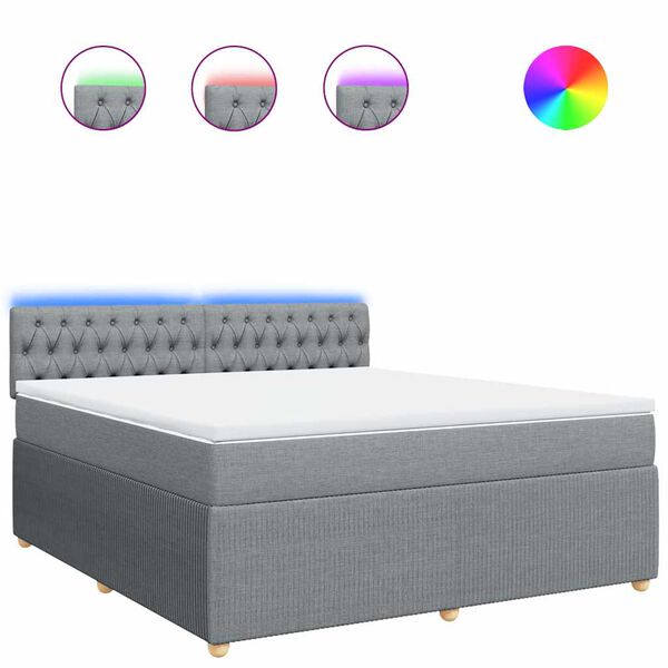 vidaXL &Kappa;&rho;&epsilon;&beta;ά&tau;&iota; Boxspring &mu;&epsilon; &Sigma;&tau;&rho;ώ&mu;&alpha; &Alpha;&nu;&omicron;&iota;&chi;&tau;ό &Gamma;&kappa;&rho;&iota; 180x200 &epsilon;&kappa;. &Upsilon;&phi;&alpha;&sigma;&mu;ά&tau;&iota;&nu;&omicron;