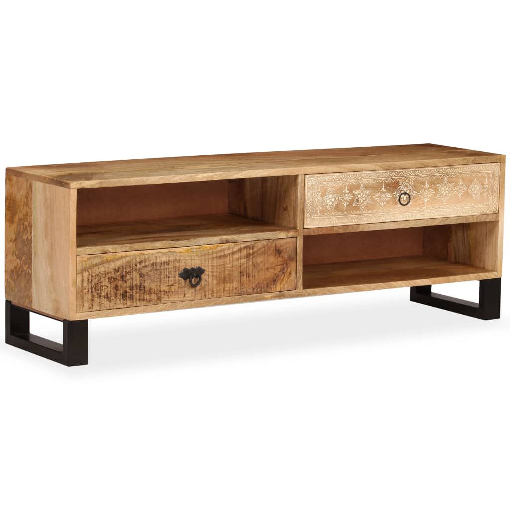 vidaXL Έπιπλο Τηλεόρασης 120 x 30 x 40 εκ. από Μασίφ Ξύλο Μάνγκο