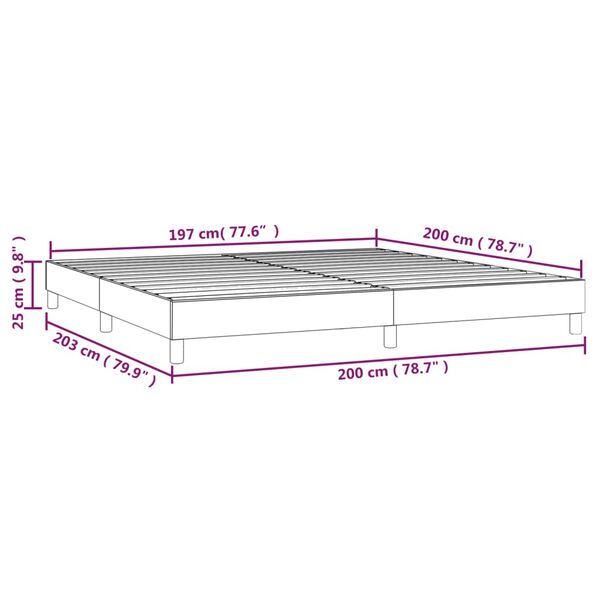vidaXL Σκελετός Κρεβατιού Χωρίς Στρώμα Taupe 200x200 εκ.Υφασμάτινο