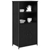 vidaXL Highboard &Mu;&alpha;ύ&rho;&eta; &Omicron;&xi;&upsilon;ά 62 x 36 x 121,5 &epsilon;&kappa; &Epsilon;&pi;&epsilon;&xi;&epsilon;&rho;&gamma;&alpha;&sigma;&mu;έ&nu;&omicron; &xi;ύ&lambda;&omicron;