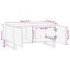 vidaXL Τραπεζάκι σαλονιού Καφέ και Μαύρο 80 x 50 x 40 cm