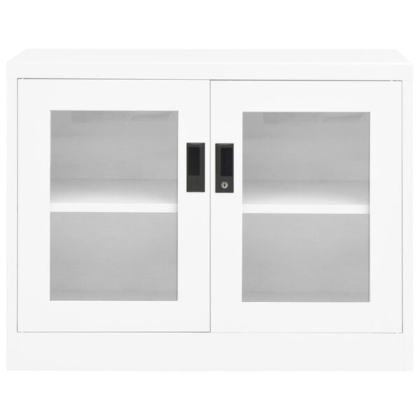 vidaXL Ντουλάπα Γραφείου 90 x 40 x 70 εκ. Λευκή Ατσάλινη