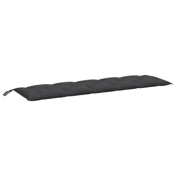 vidaXL Μαξιλάρι Πάγκου Κήπου Ανθρακί Μελανζέ 180x50x7 εκ. Ύφασμα