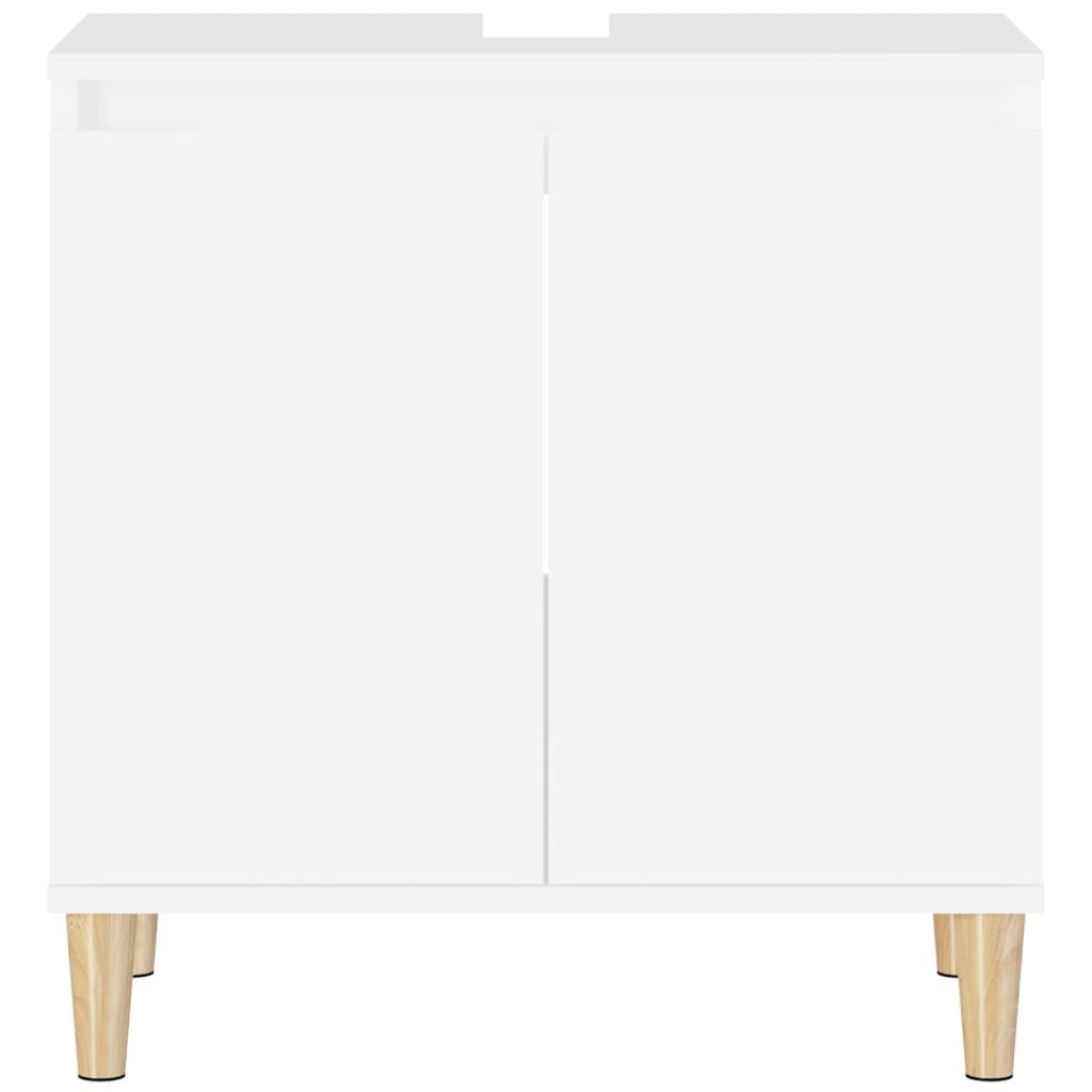 vidaXL Ντουλάπι Νιπτήρα Λευκό 58 x 33 x 60 εκ. από Επεξεργασμένο Ξύλο